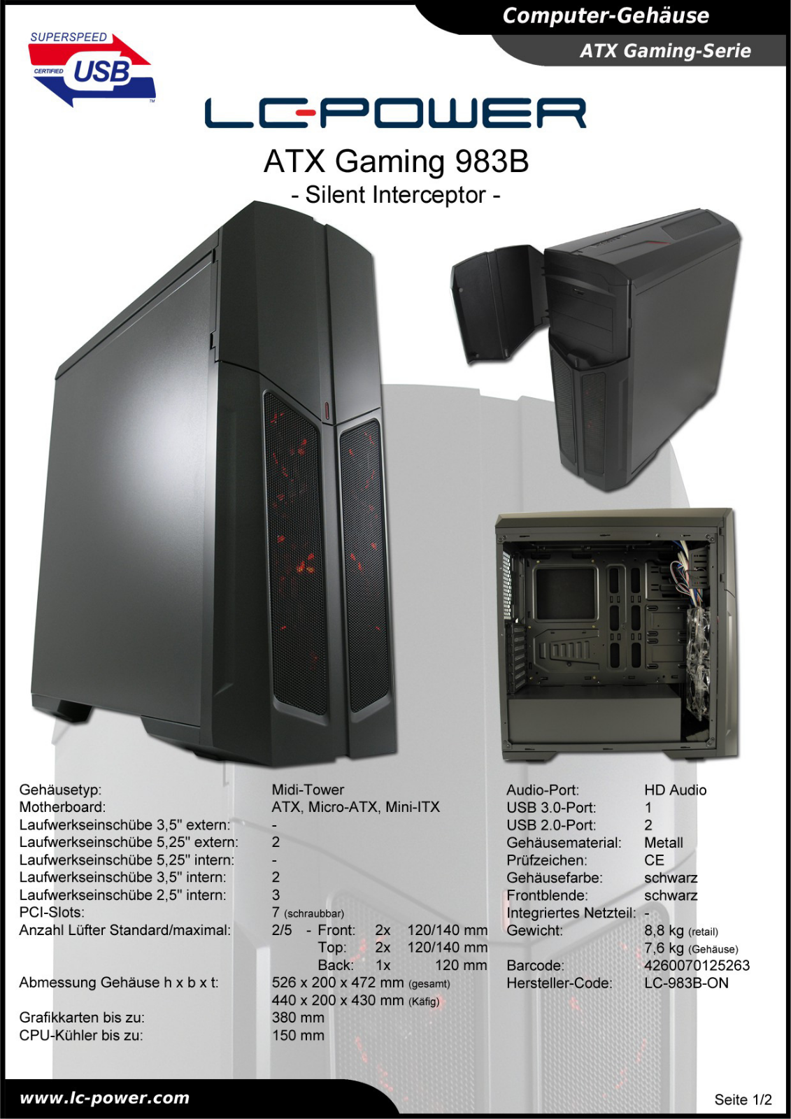 LC-Power LC-983B-ON User Manual