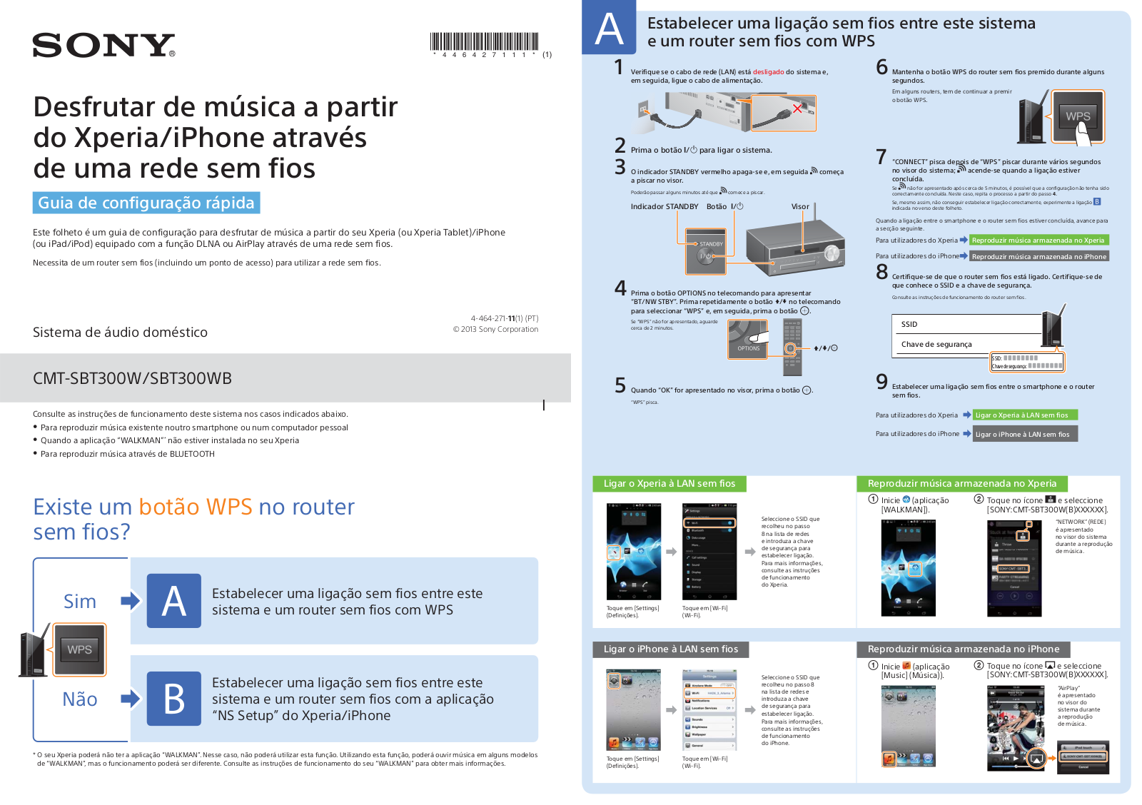 Sony CMT-SBT300WB Getting Started Guide