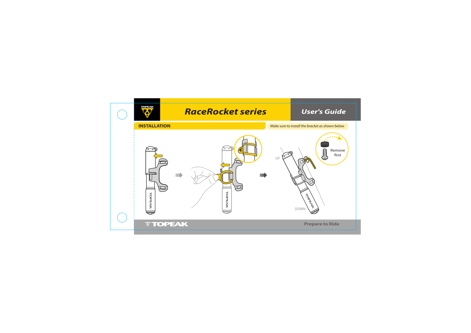 Topeak Racerocket MT User Manual