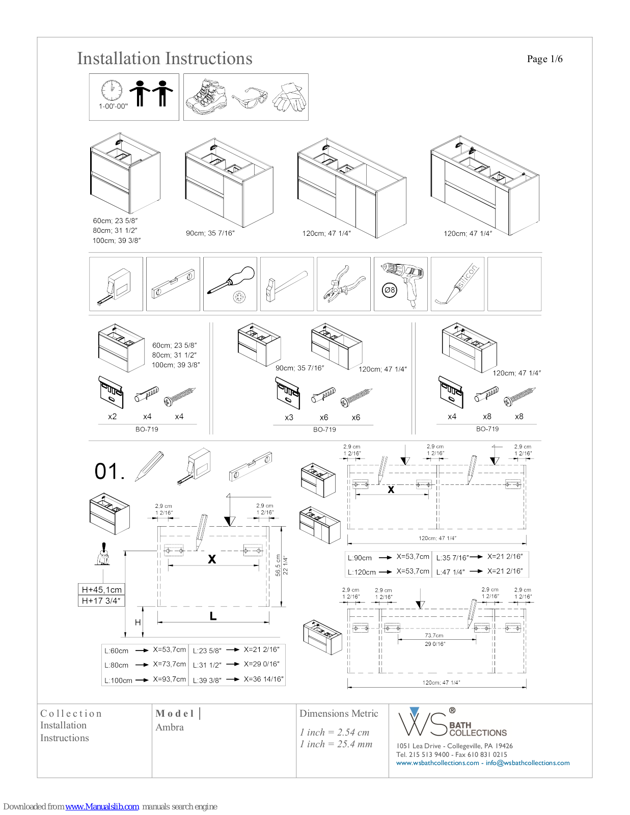 ws bath collections Ambra Installation Instructions - ManualMachine.com
