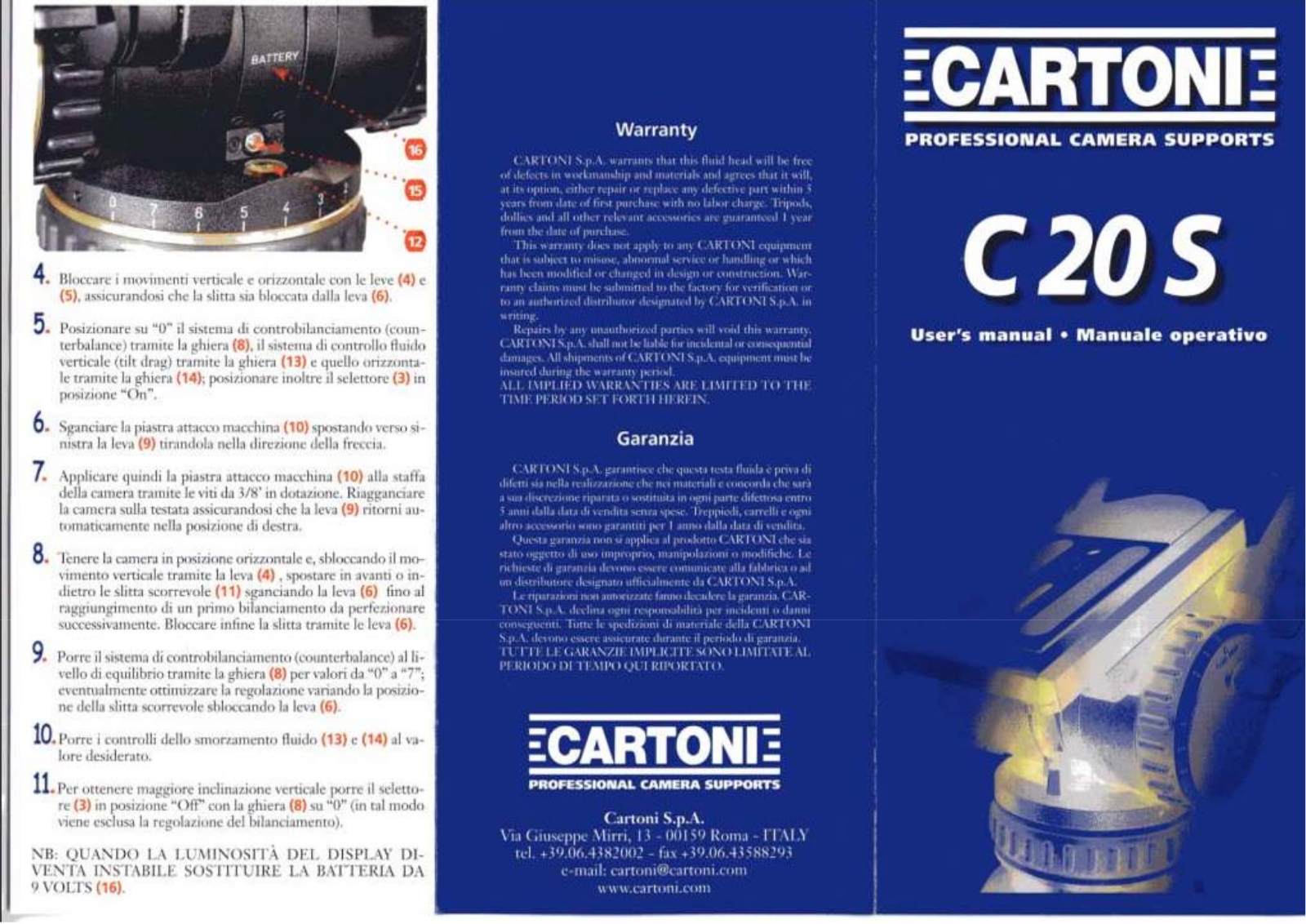 Cartoni C20S User manual