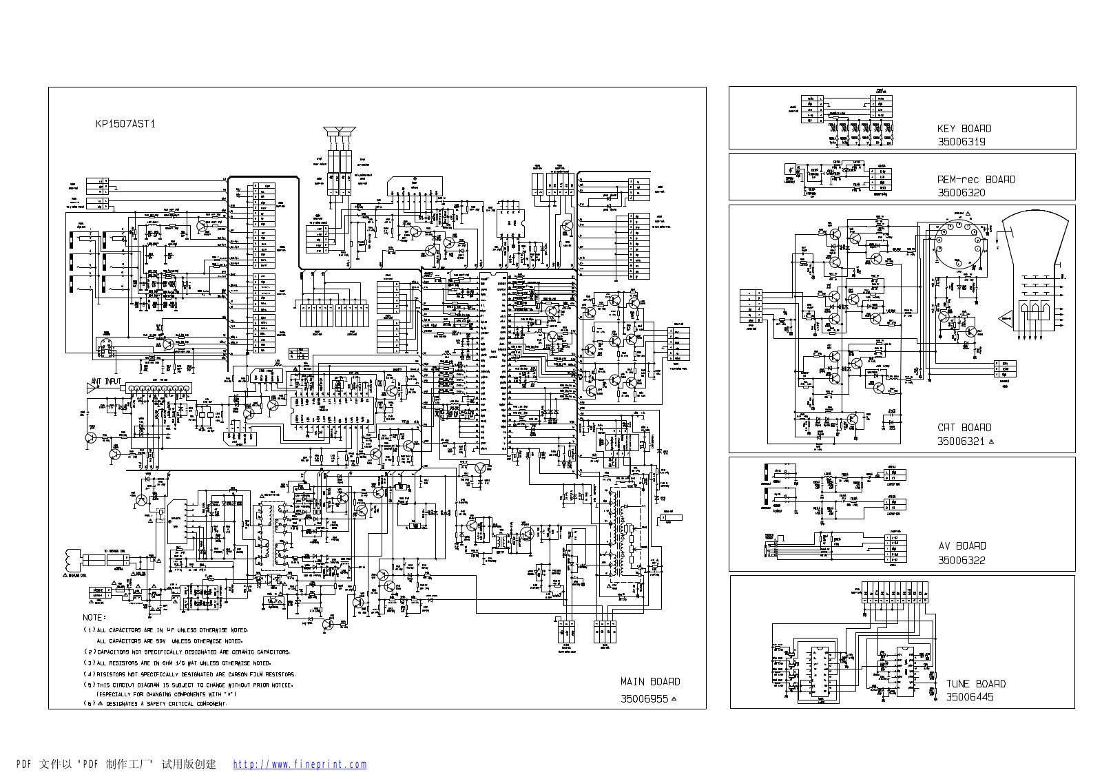 Crown KP1507TXF Schematic