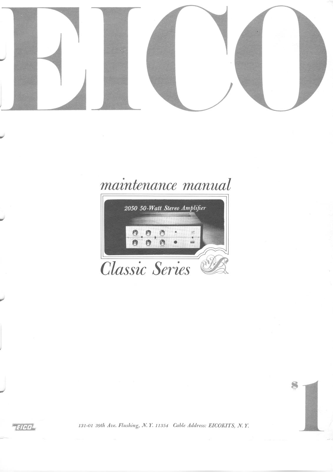 EICO 2050 Service Manual