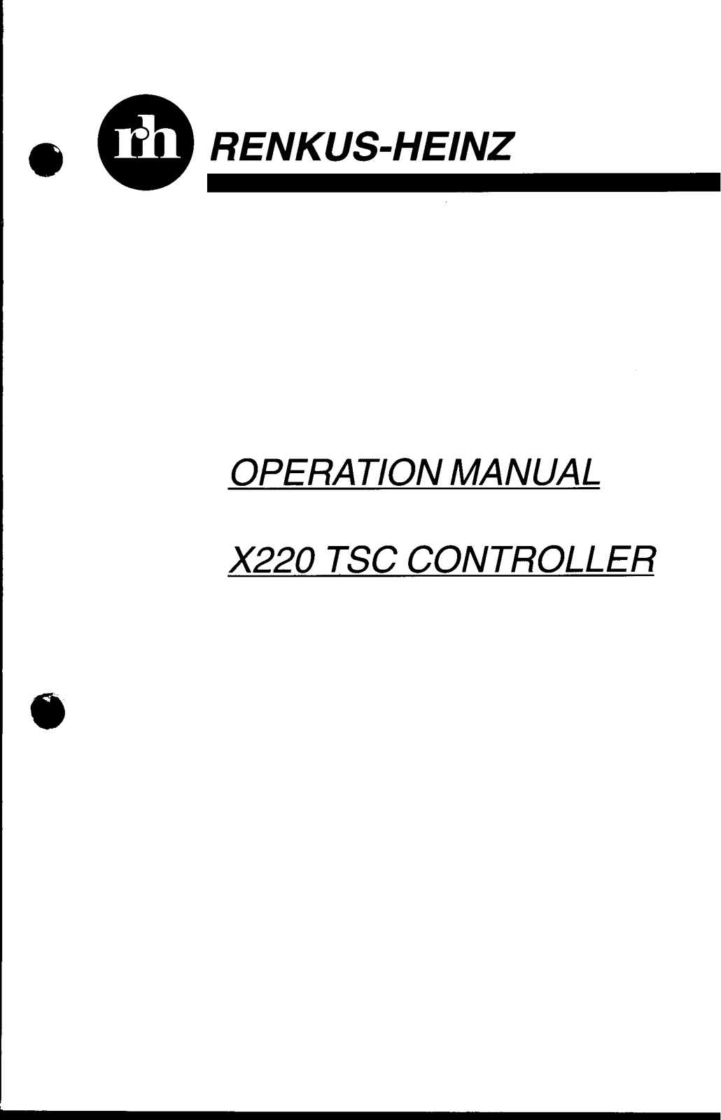 Renkus-heinz X-220 TSC User Manual