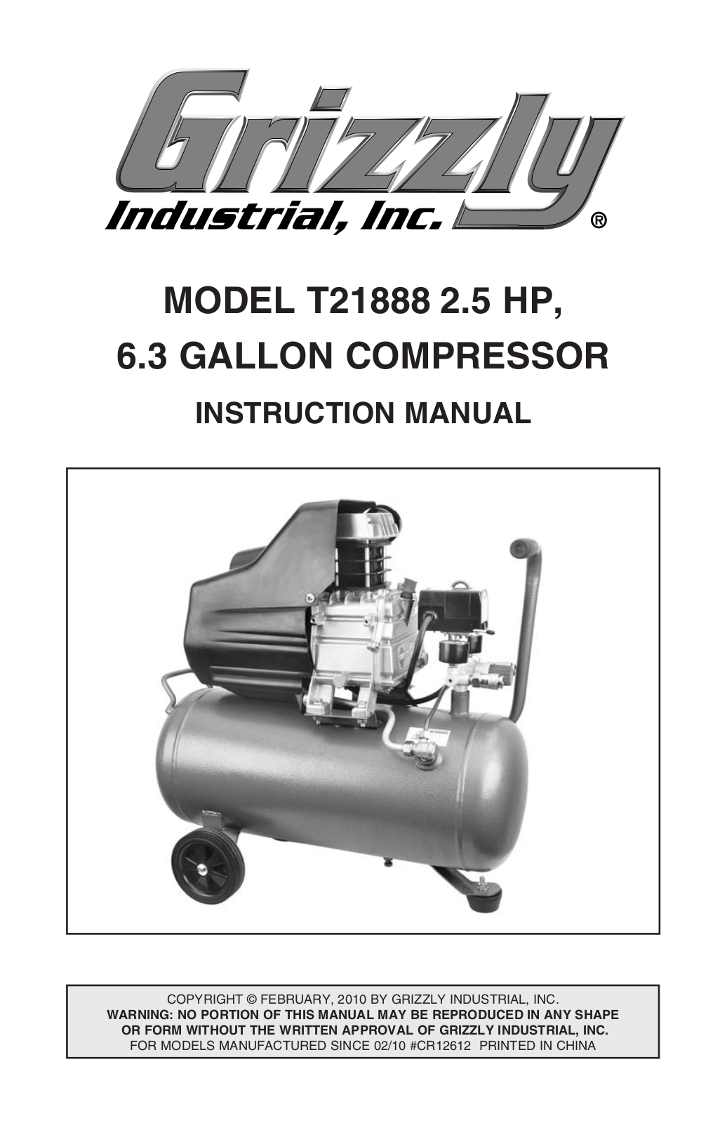 Grizzly T21888 User Manual