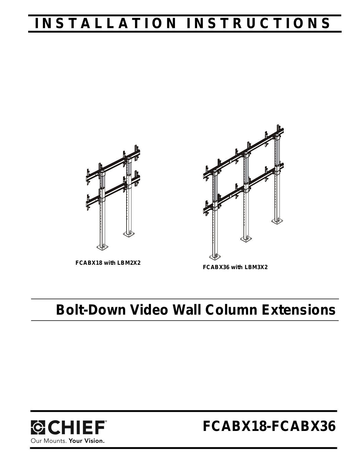 CHIEF FCABX18, FCABX36 User Manual