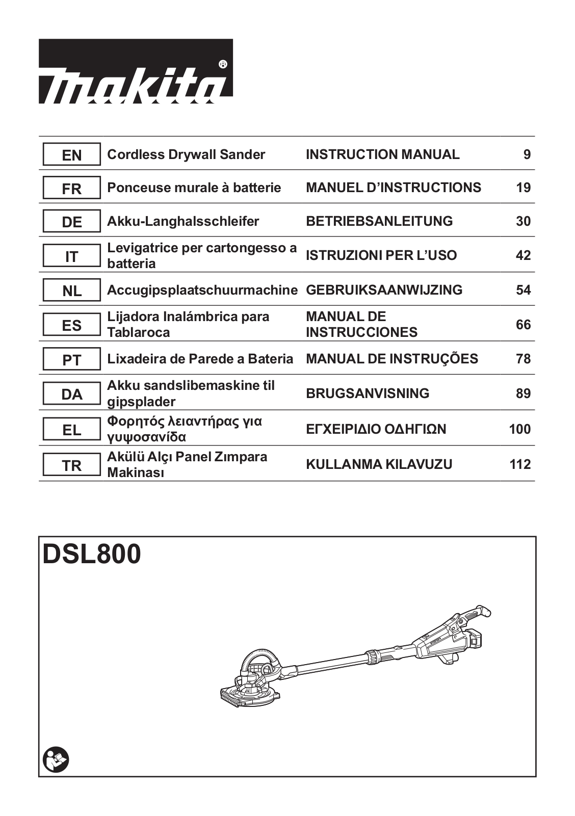 Makita DSL800ZU User manual