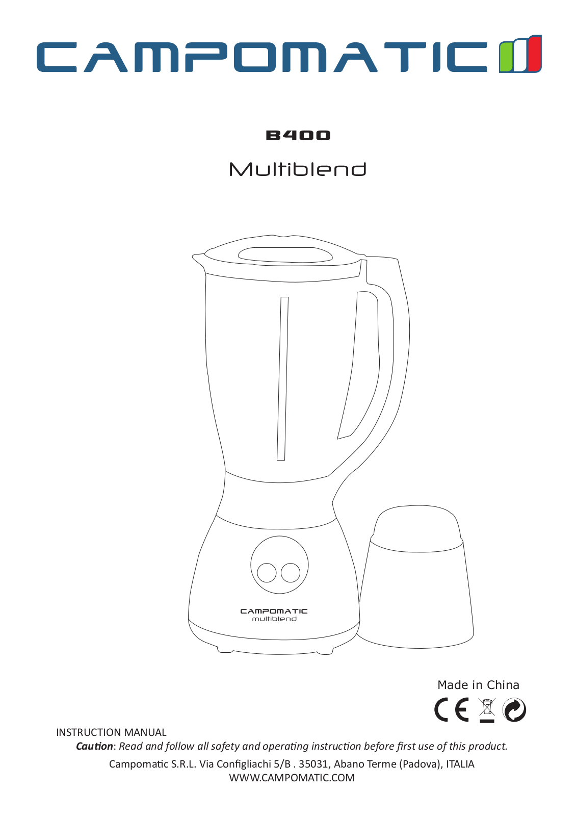 Campomatic B400 User Manual