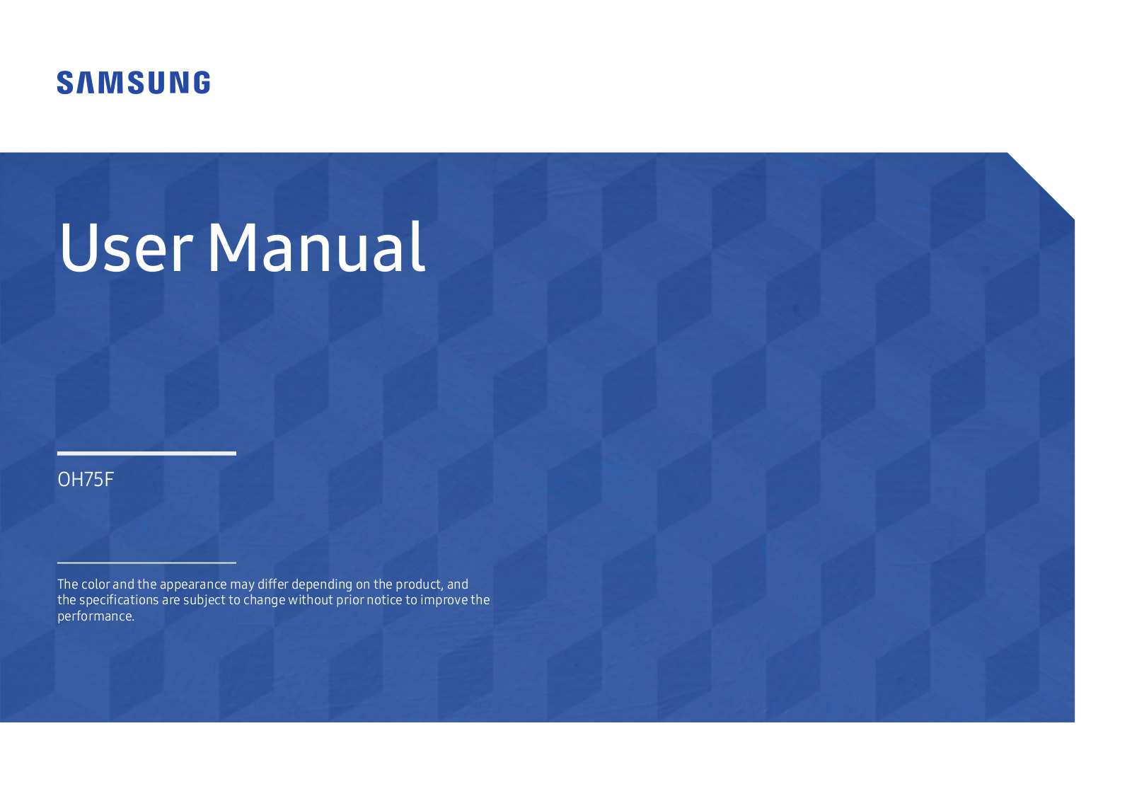 Samsung OH75F User Guide