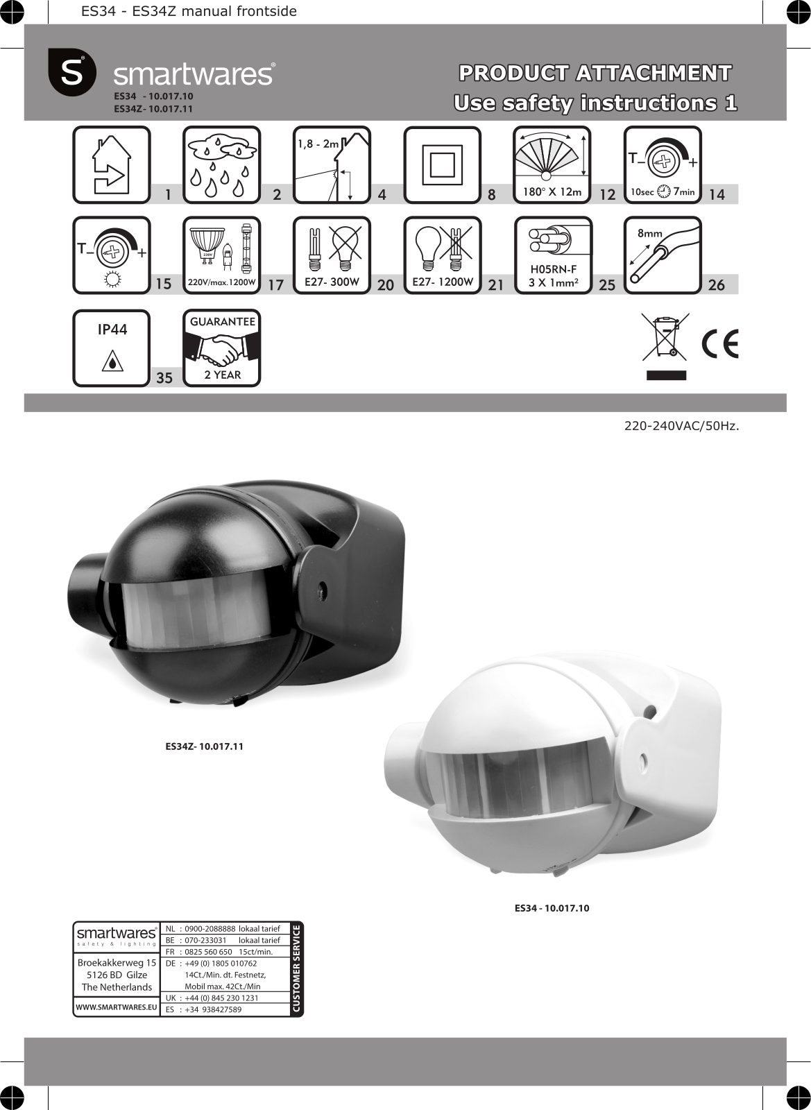 Smartwares Es34, Es34Z User guide