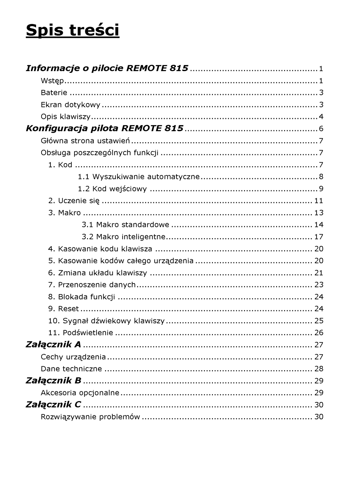 Genius REMOTE 815 User Manual