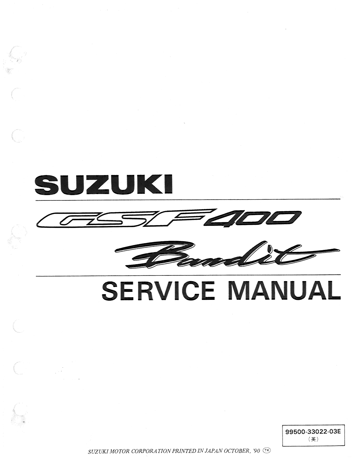 Suzuki GSF 400 1991-1993 User Manual