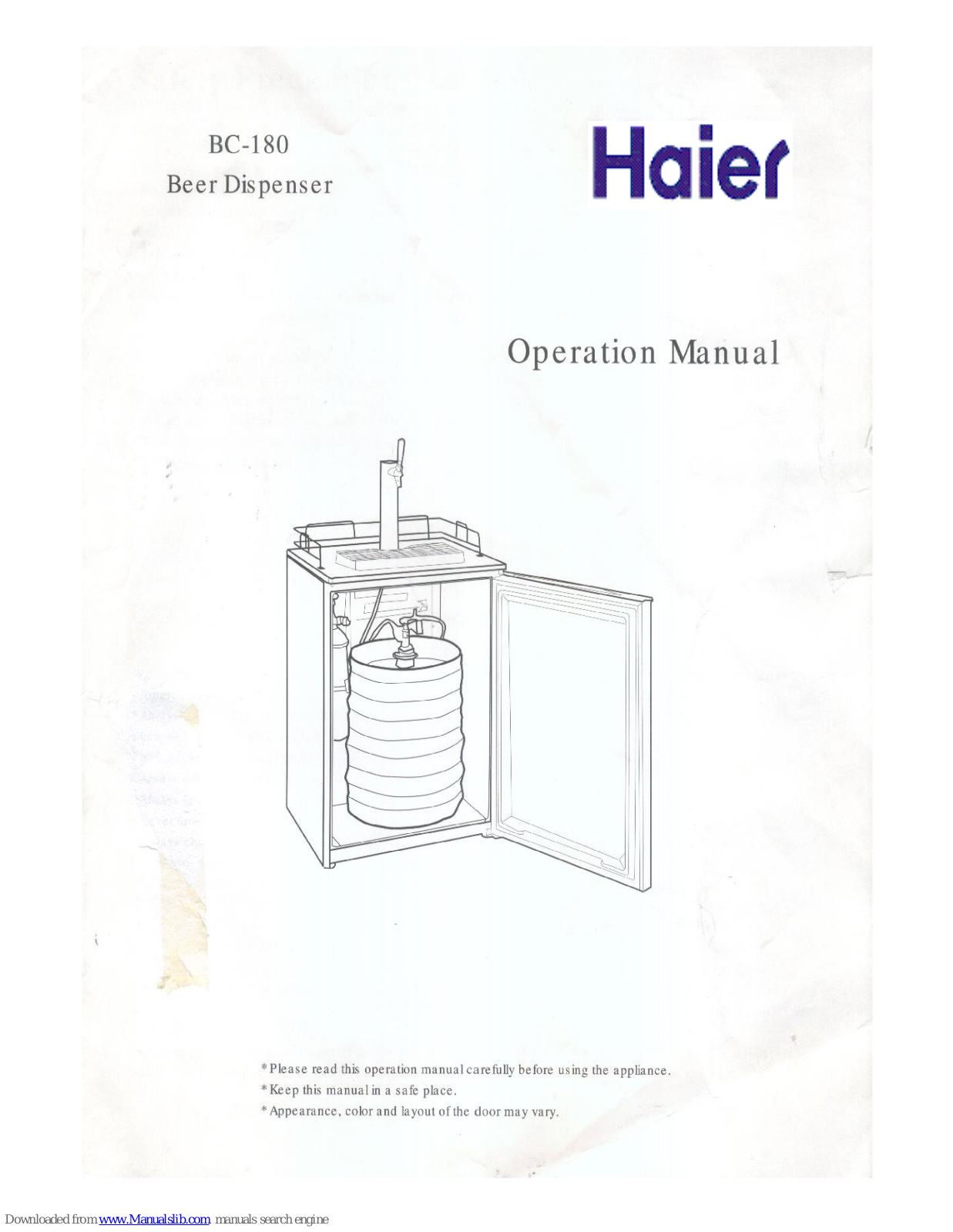 Haier BC-180, HSB-490 User Manual