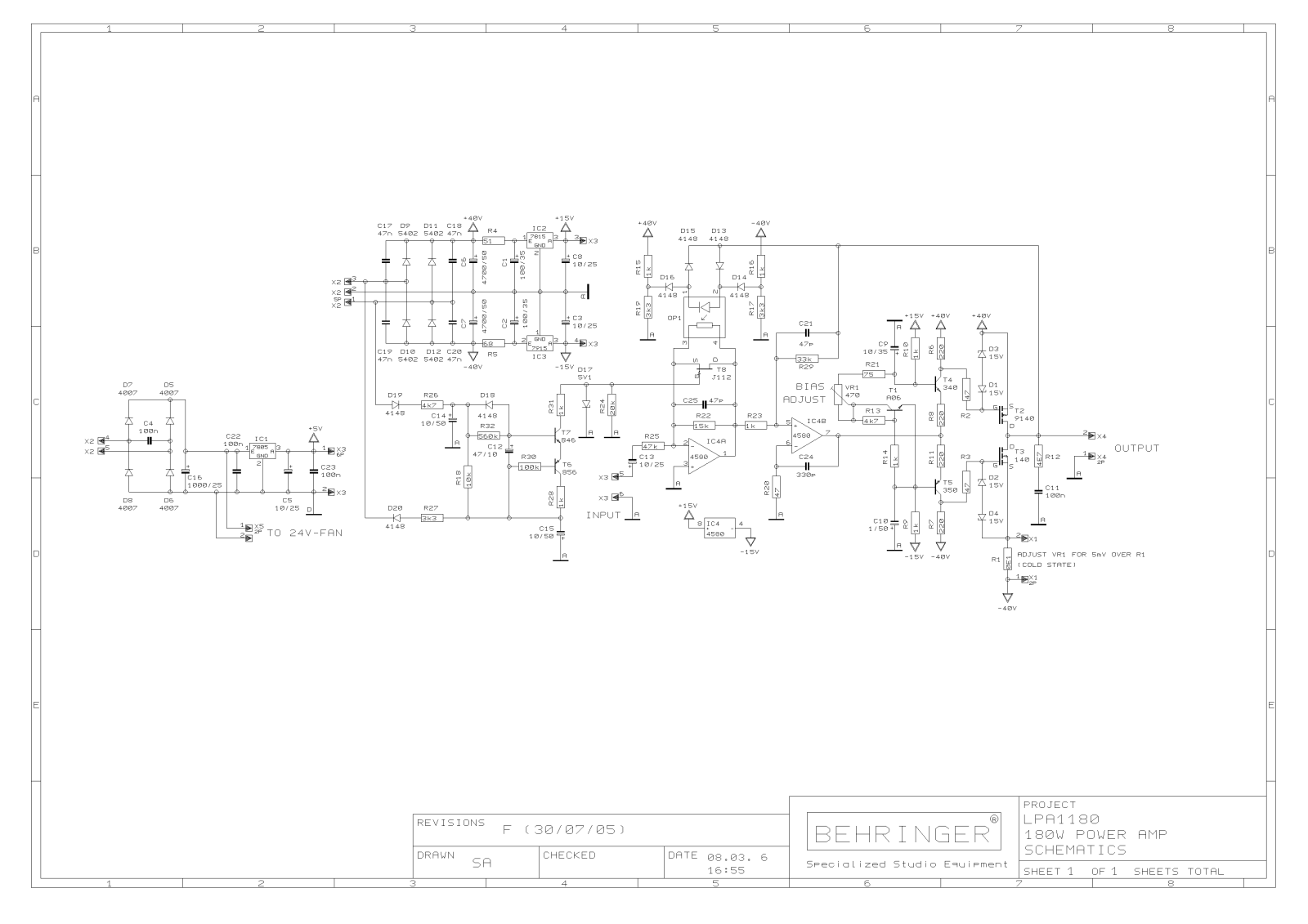 BEHRINGER LPA1180 Service Manual