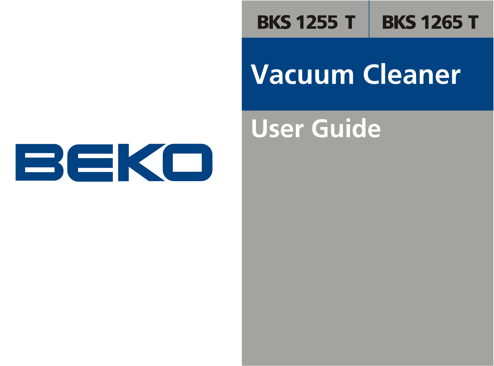 Beko BKS1255T, BKS1265T User manual