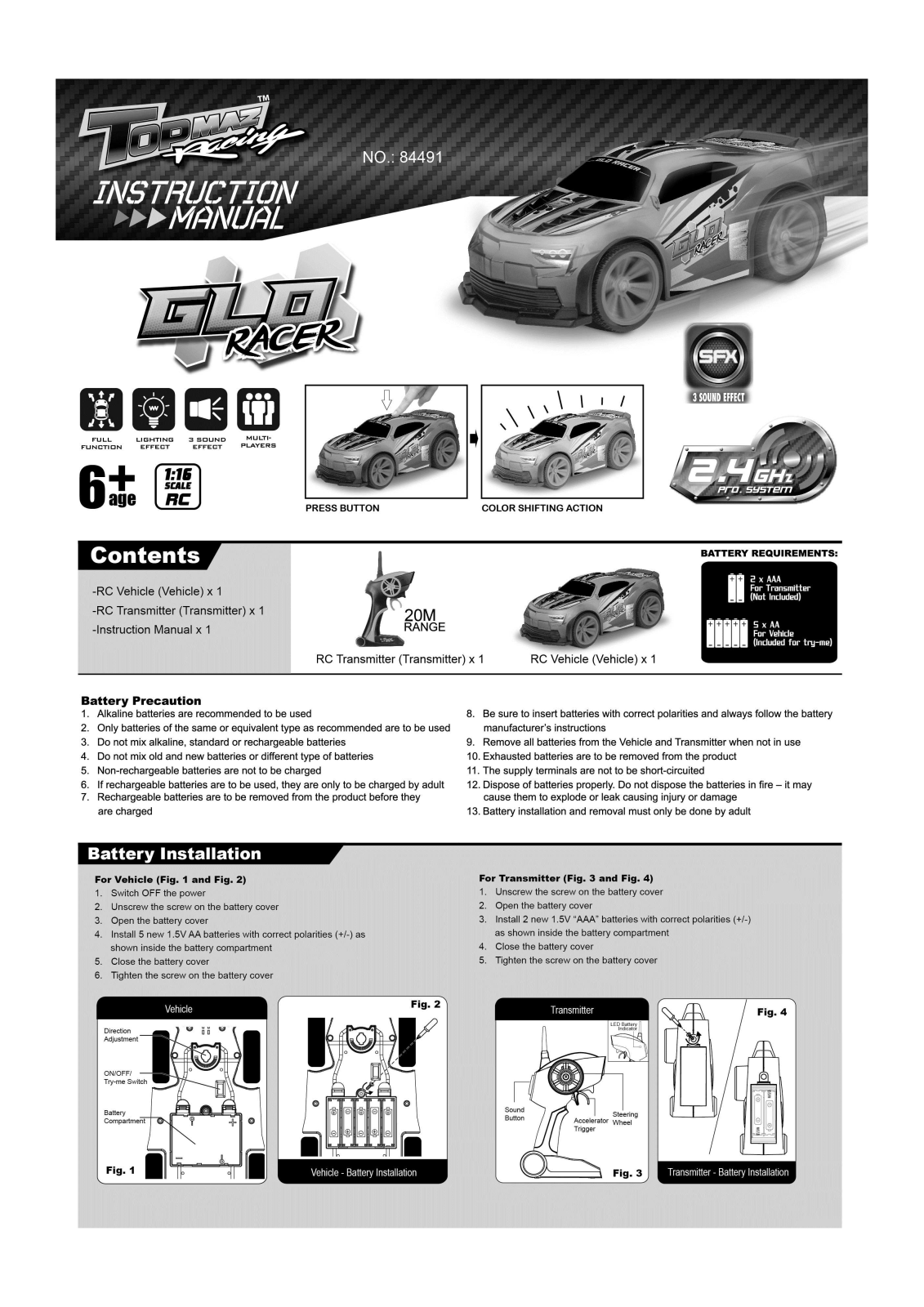 KIDZTECH TOYS 8449118 24GTX User Manual