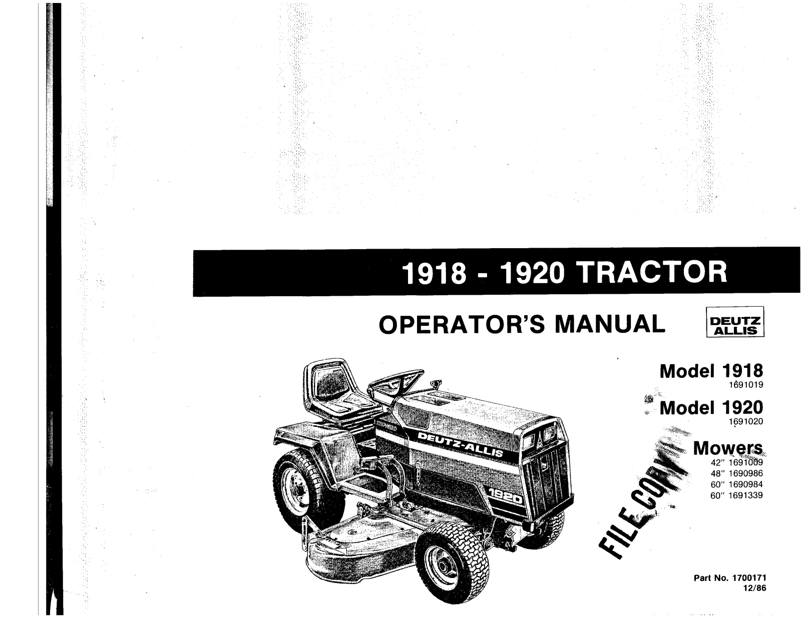 Simplicity 1920, 1918 User Manual