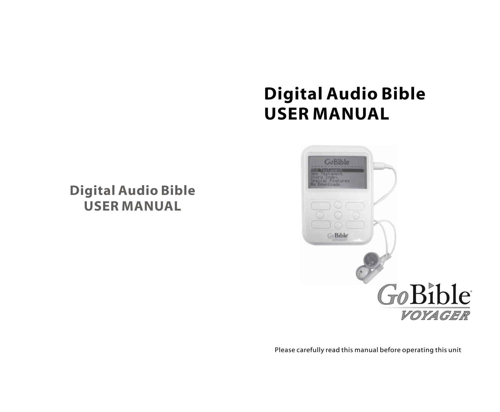 Gobible Voyager User Manual