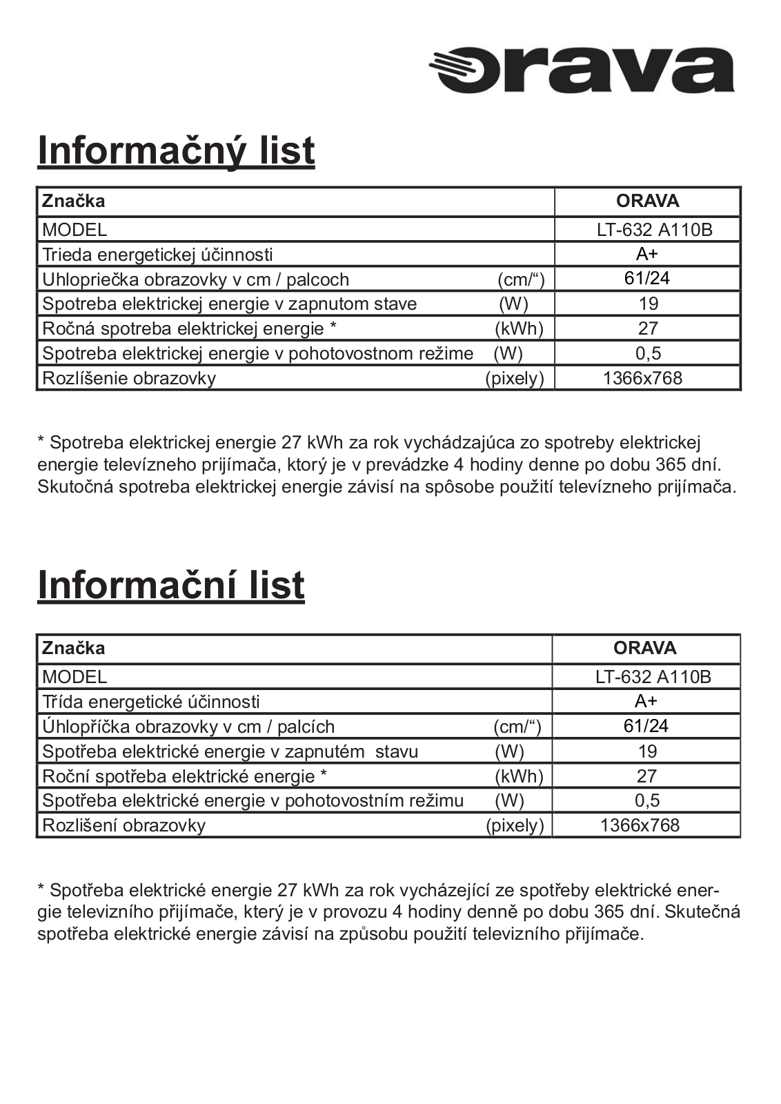 Orava LT-632 User Manual