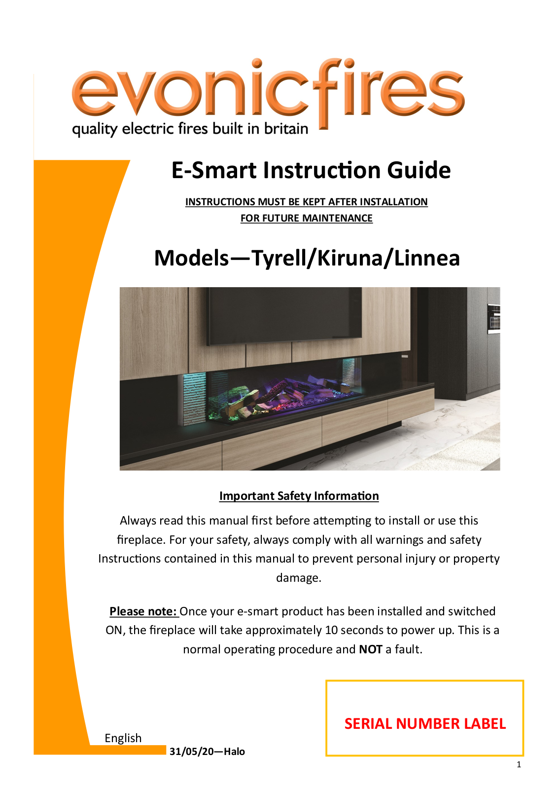 Evonics Tyrell, Kiruna, Linnea User Manual