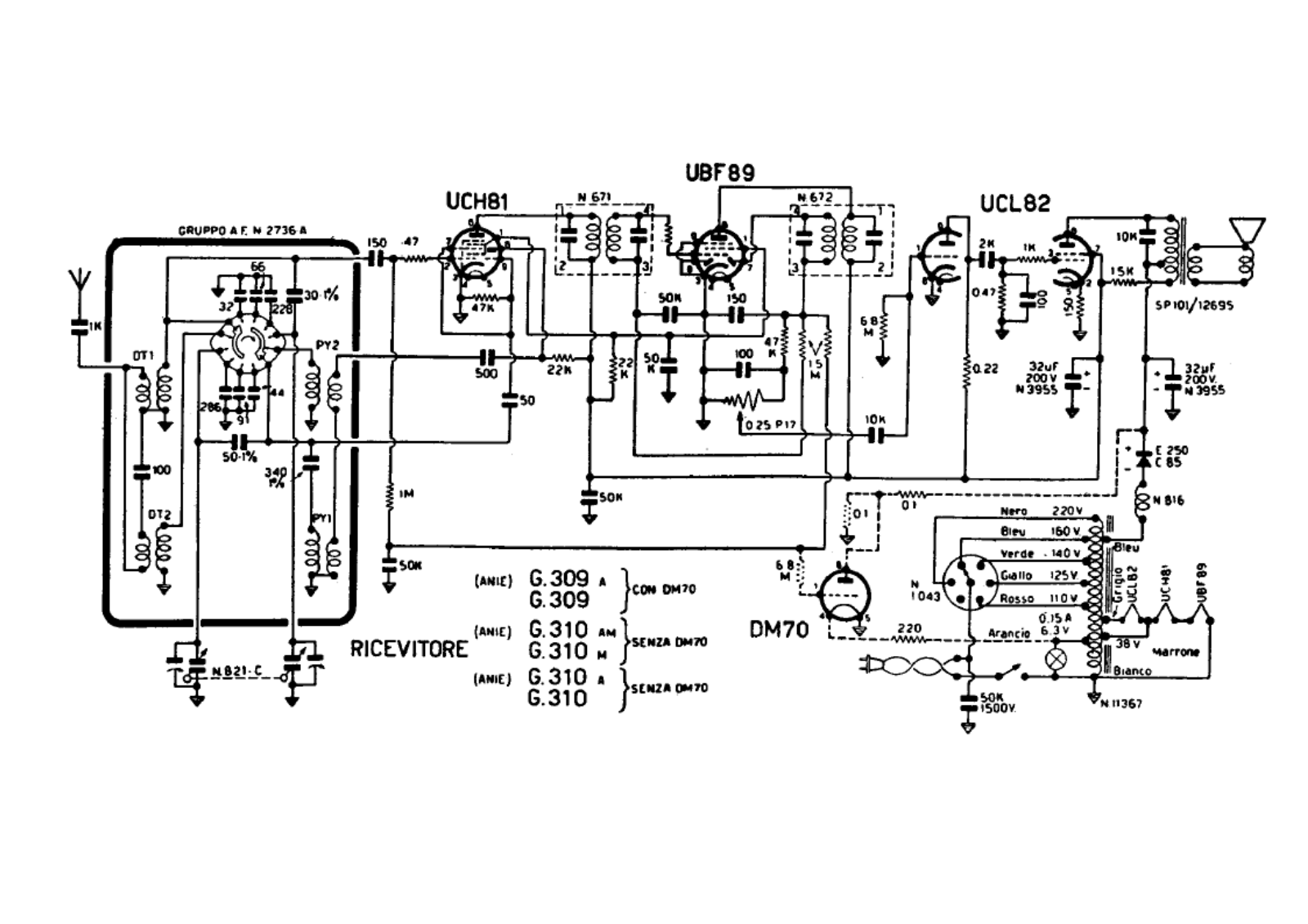 Geloso g309a, g310a schematic