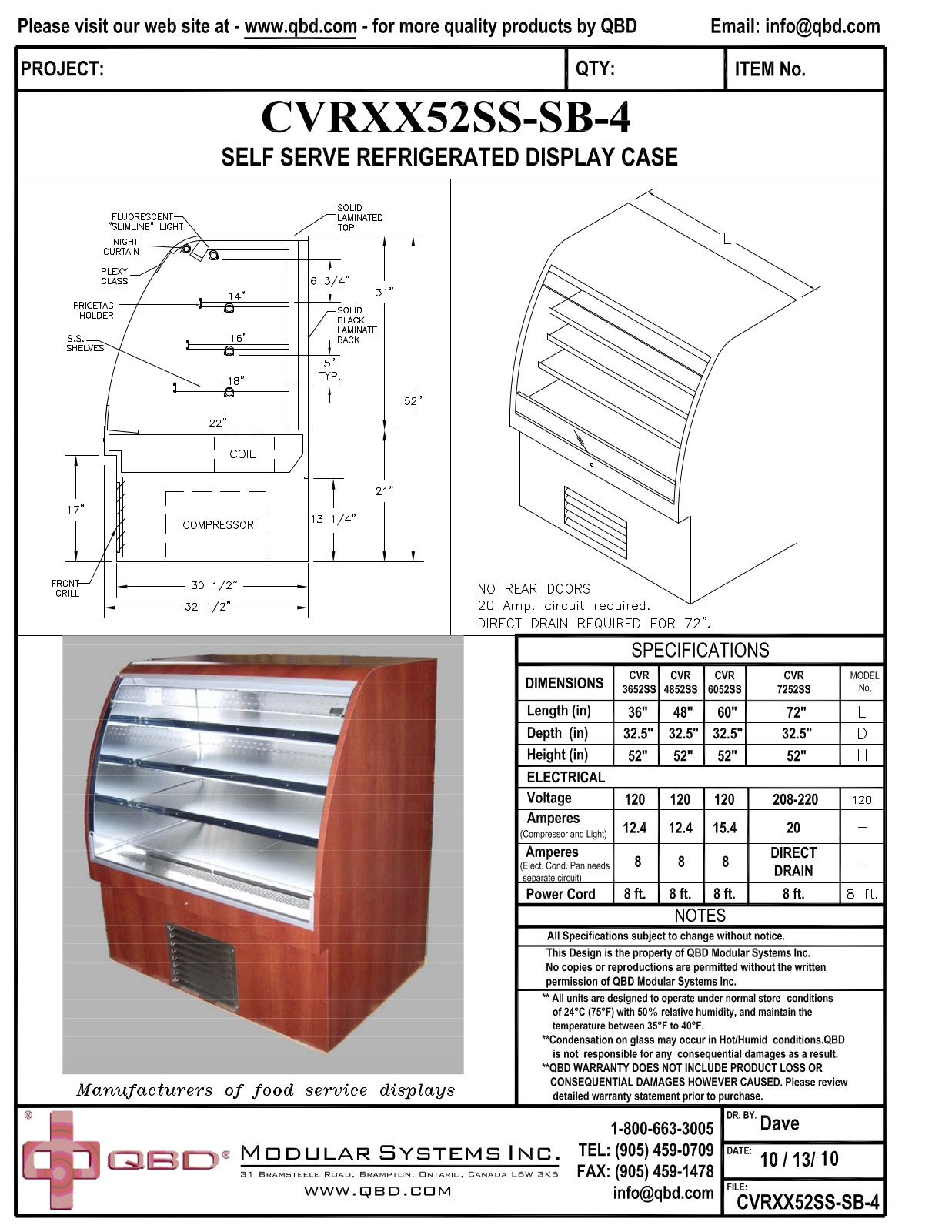 QBD CVRXX52SS-SB-4 User Manual