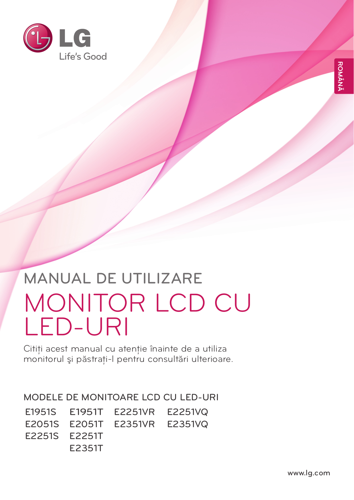 LG E2251S-BN, E1951S-BN, E2251VR-BN, E2351T-BN Owner's Manual