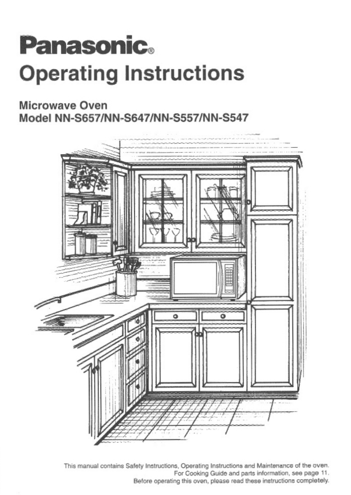 Panasonic NN-S547, NN-S657, NN-S647, NN-S557 User Manual