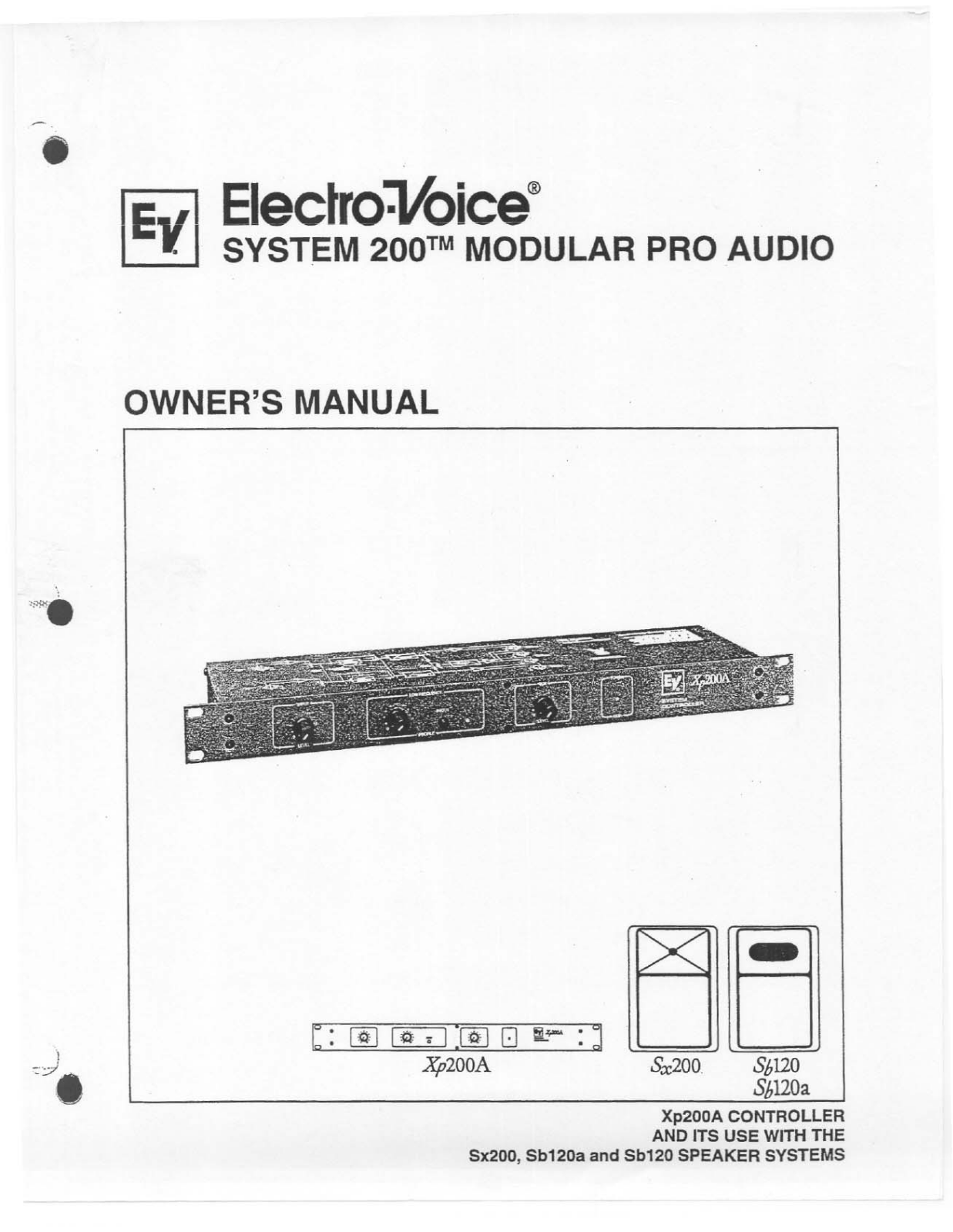 Electro-voice SYSTEM XP200A User Manual