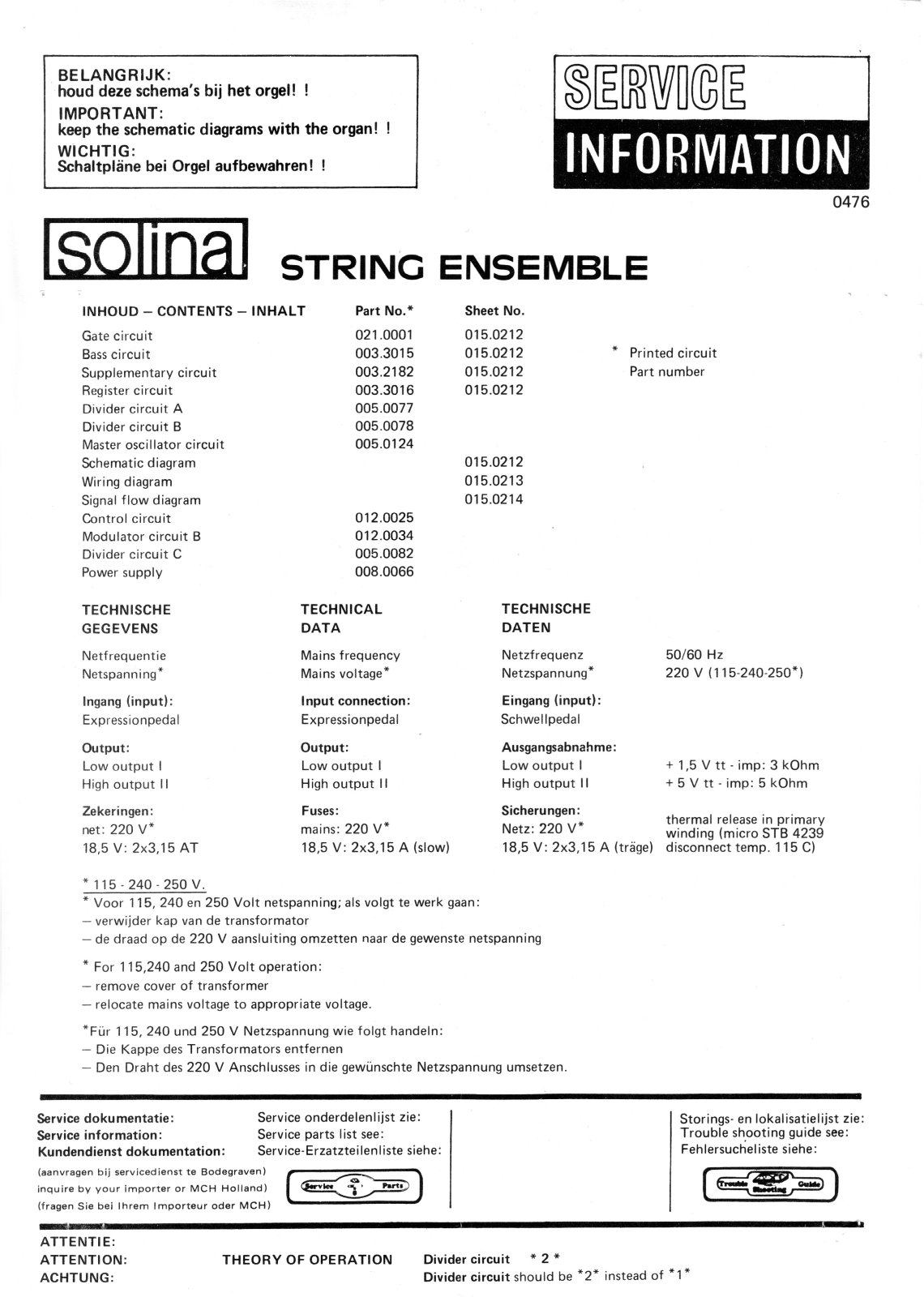 Arp Solina String Ensemble Schematics