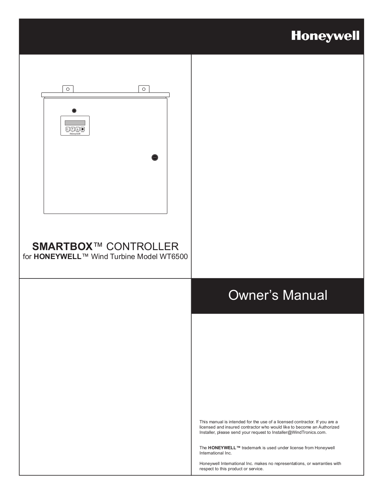 Honeywell wt6500 User Manual