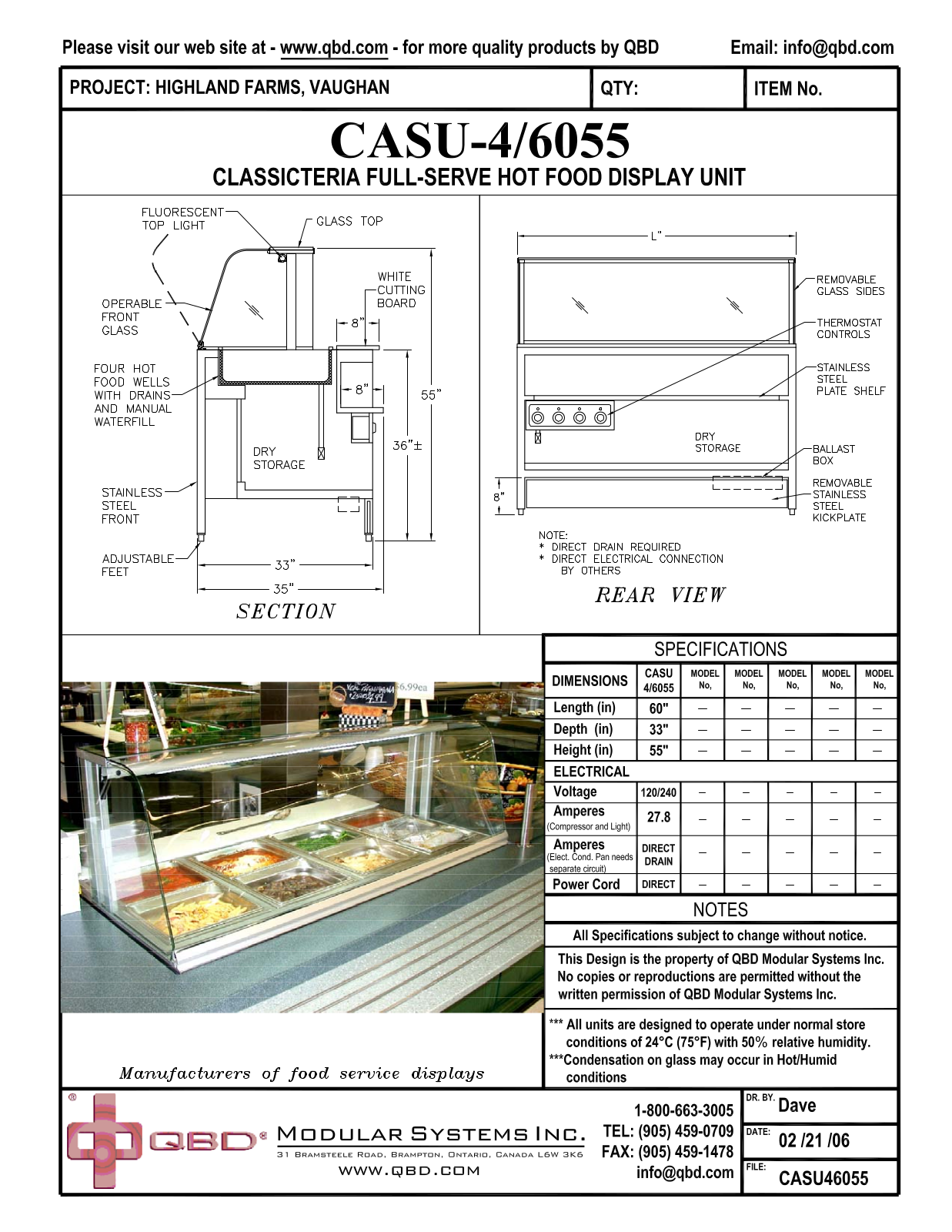 QBD CASU-4-6055 User Manual