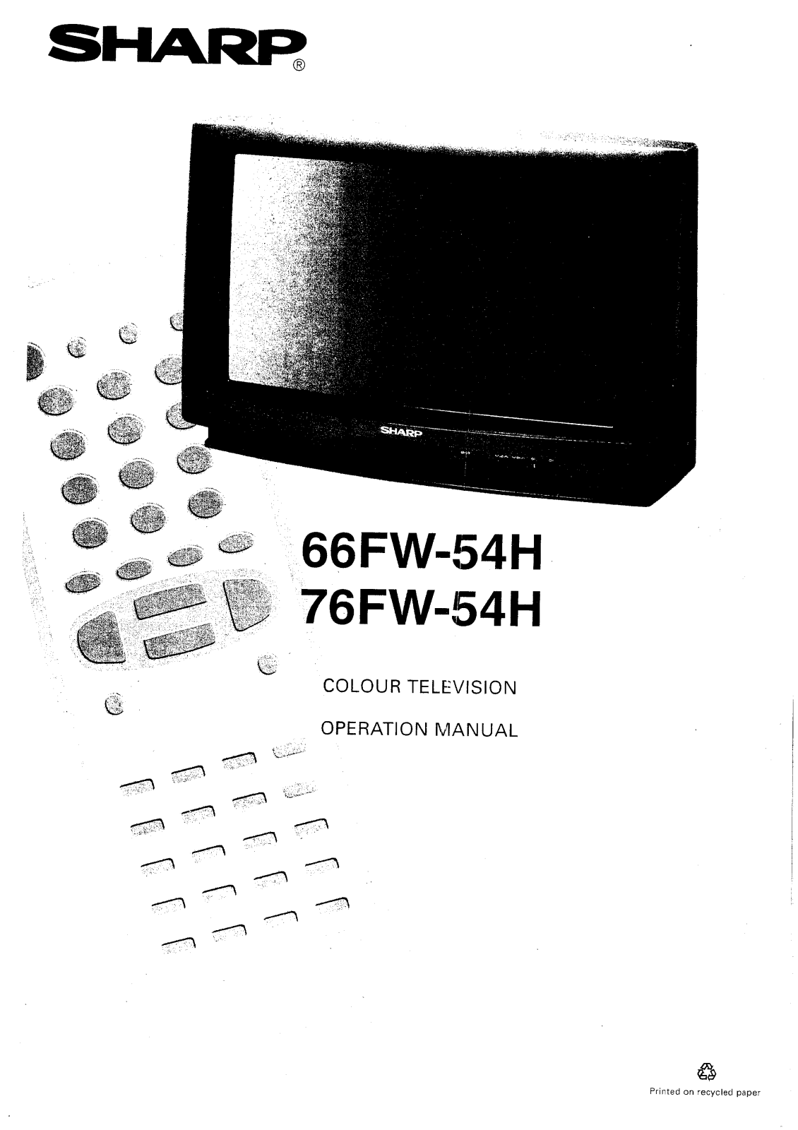 Sharp 76FW-54H User Manual