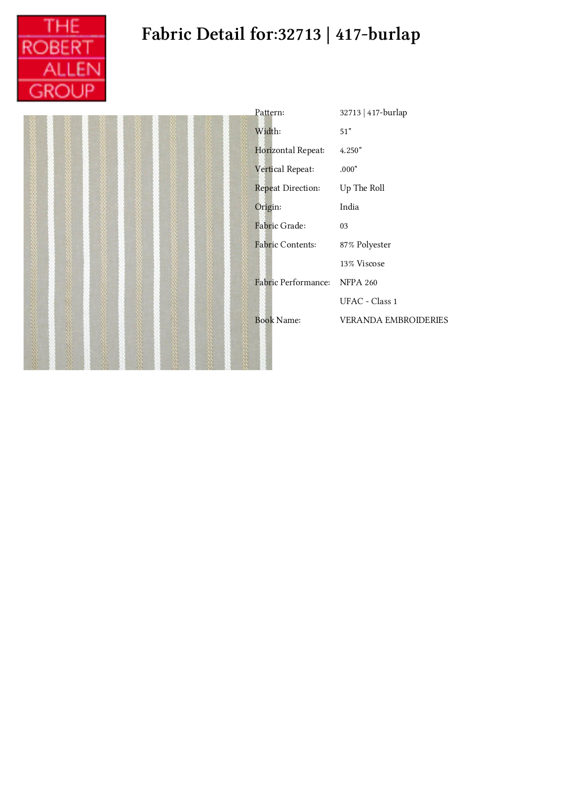 Duralee CRAL6341 Specifications - ManualMachine.com