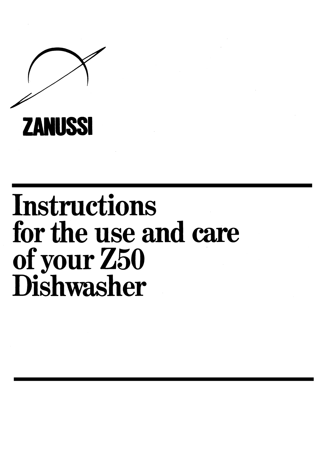 Zanussi Z50 User Manual