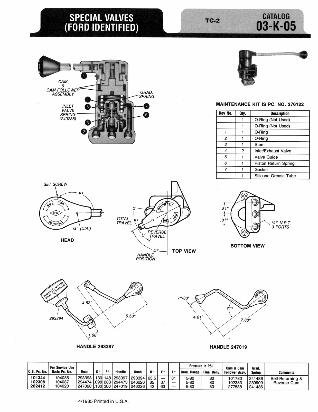 BENDIX 03-K-05 User Manual