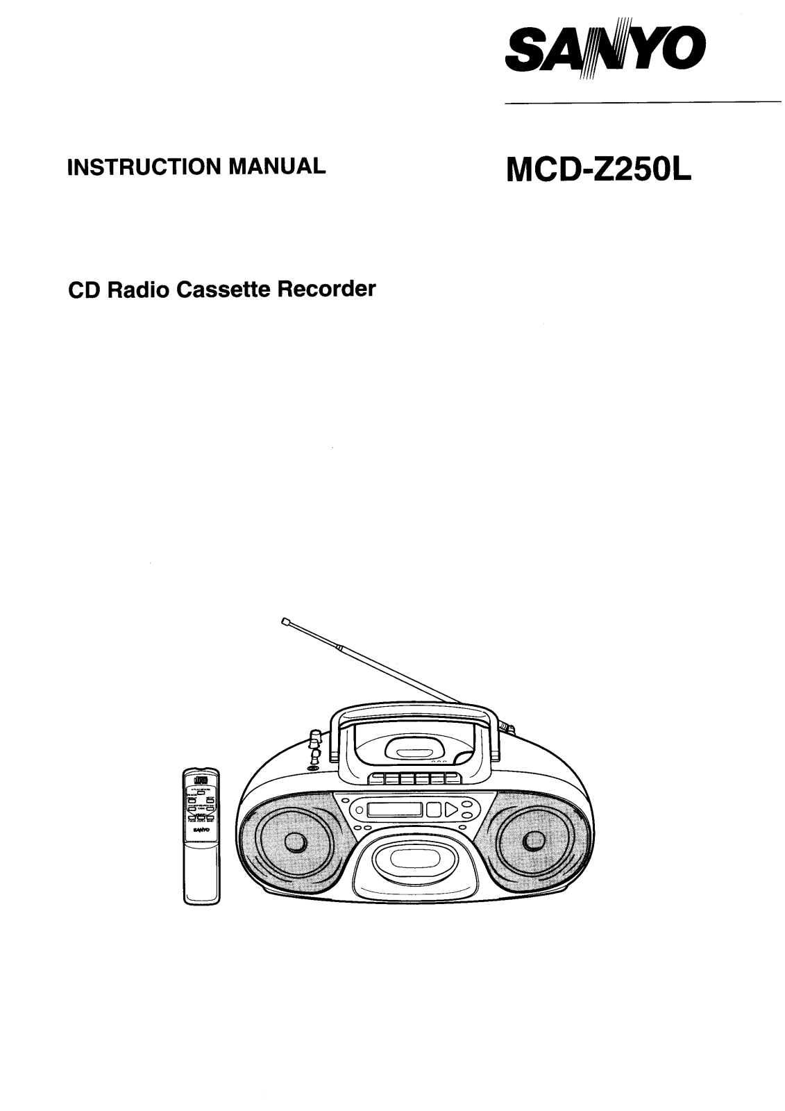 Sanyo MCD-Z250L Instruction Manual