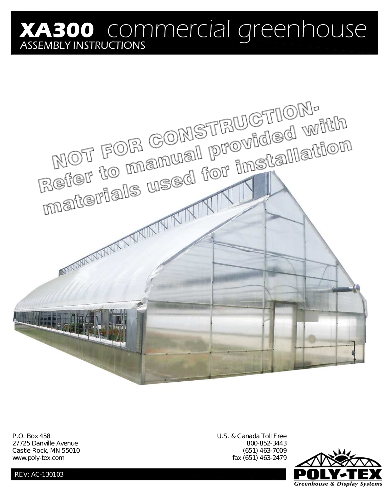 Poly-Tex XA300 User Manual - ManualMachine.com