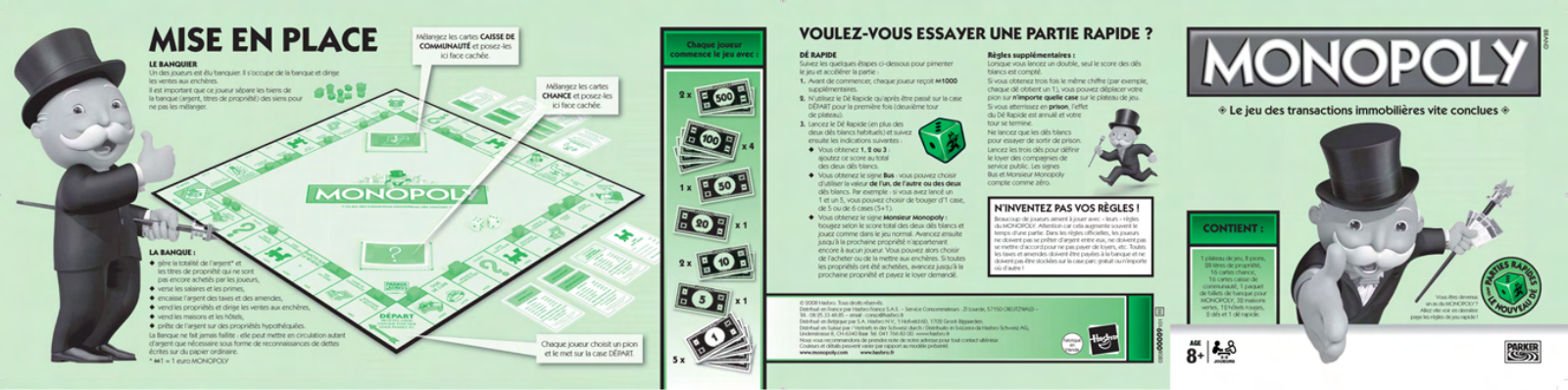 HASBRO Nouveau Monopoly User Manual