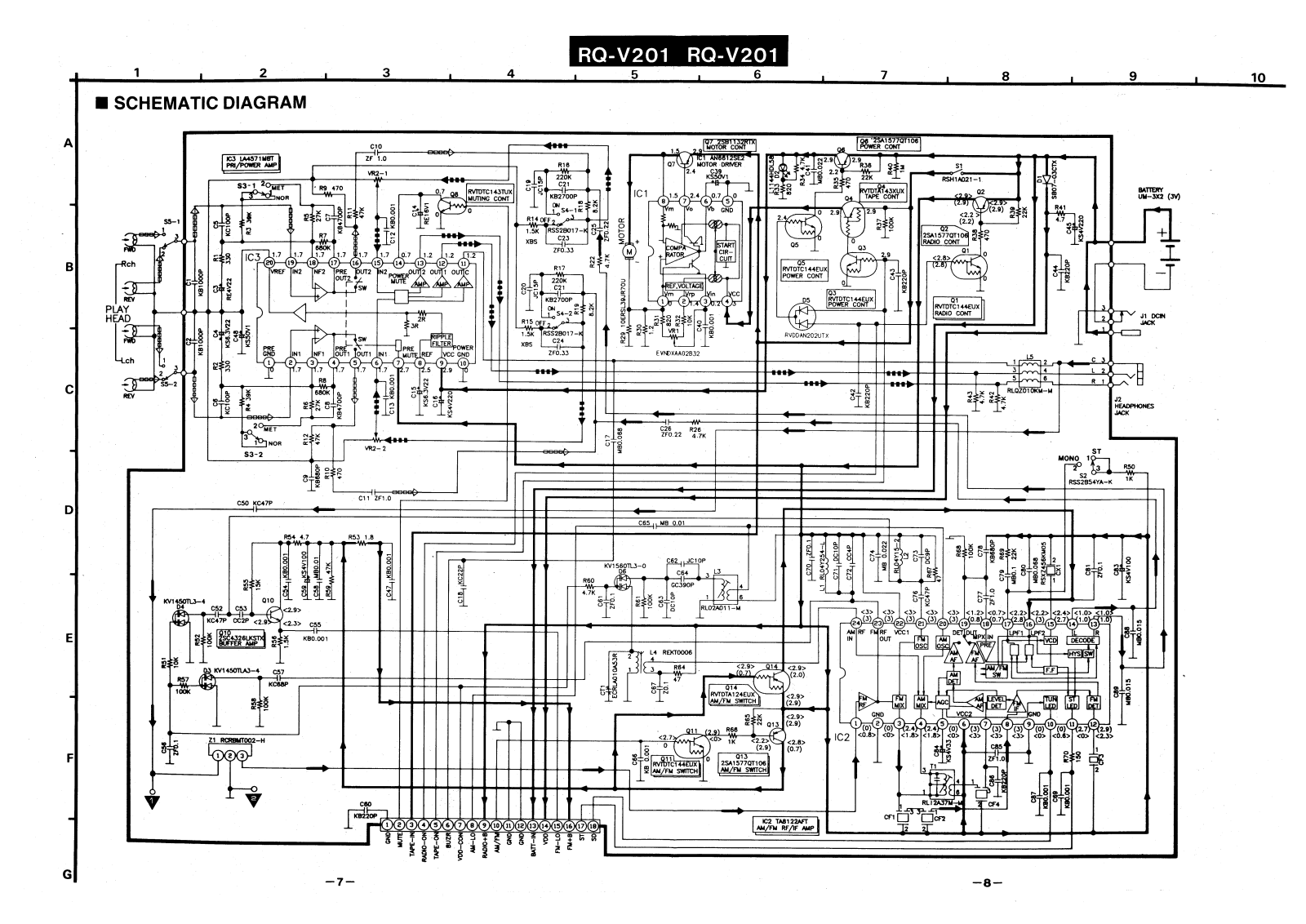 Panasonic RQV-201 Schematic