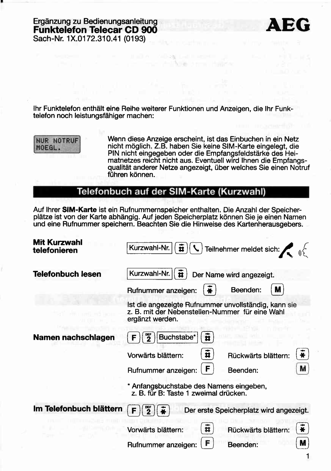 AEG Telecar CD 900 User guide - ManualMachine.com
