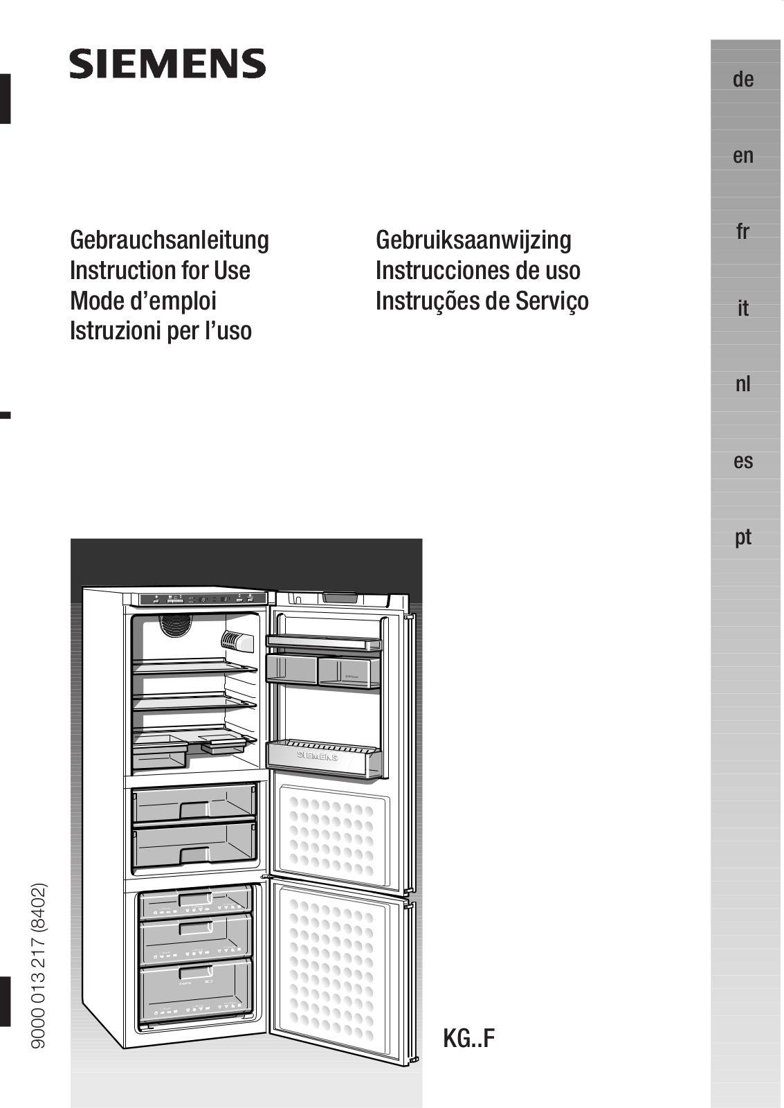 SIEMENS KG25F241 User Manual