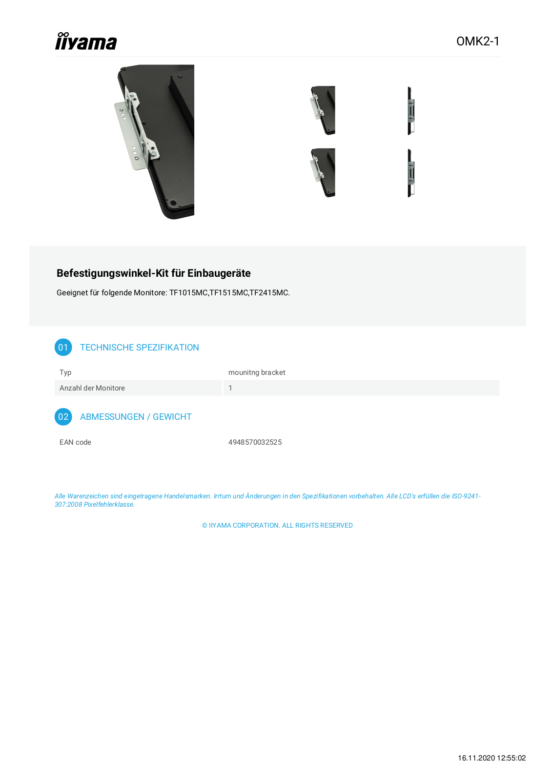iiyama OMK2-1 User Manual