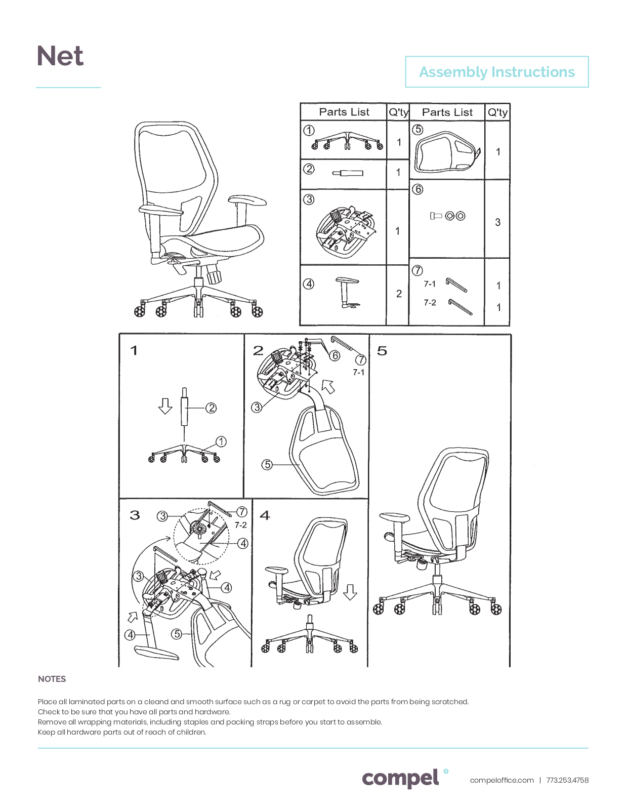 Compel Office Furniture CPOF1371 Installation & Assembly