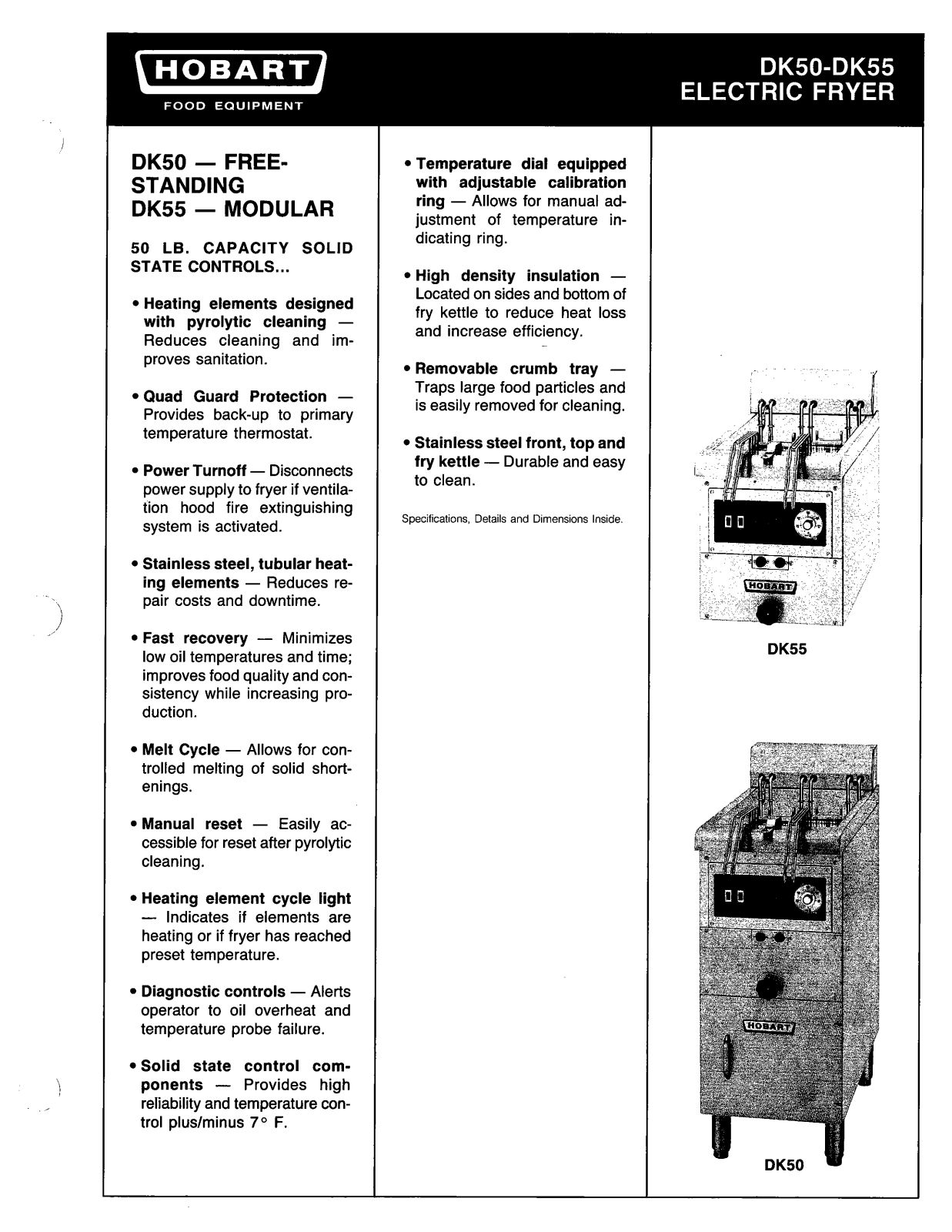 Hobart DK50 User Manual