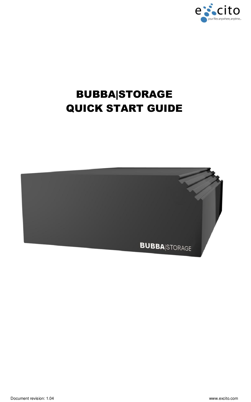 Excito BUBBA Quick Start Manual - ManualMachine.com