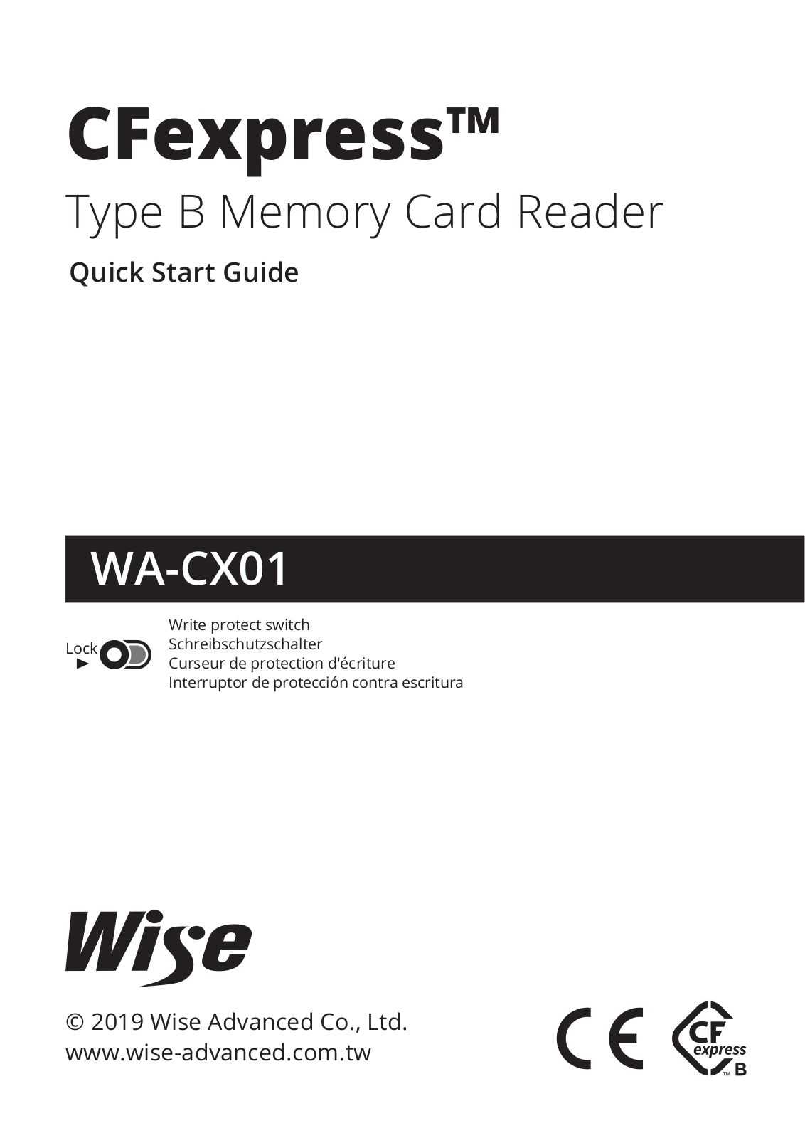 Wise Advanced WA-CX01 operation manual