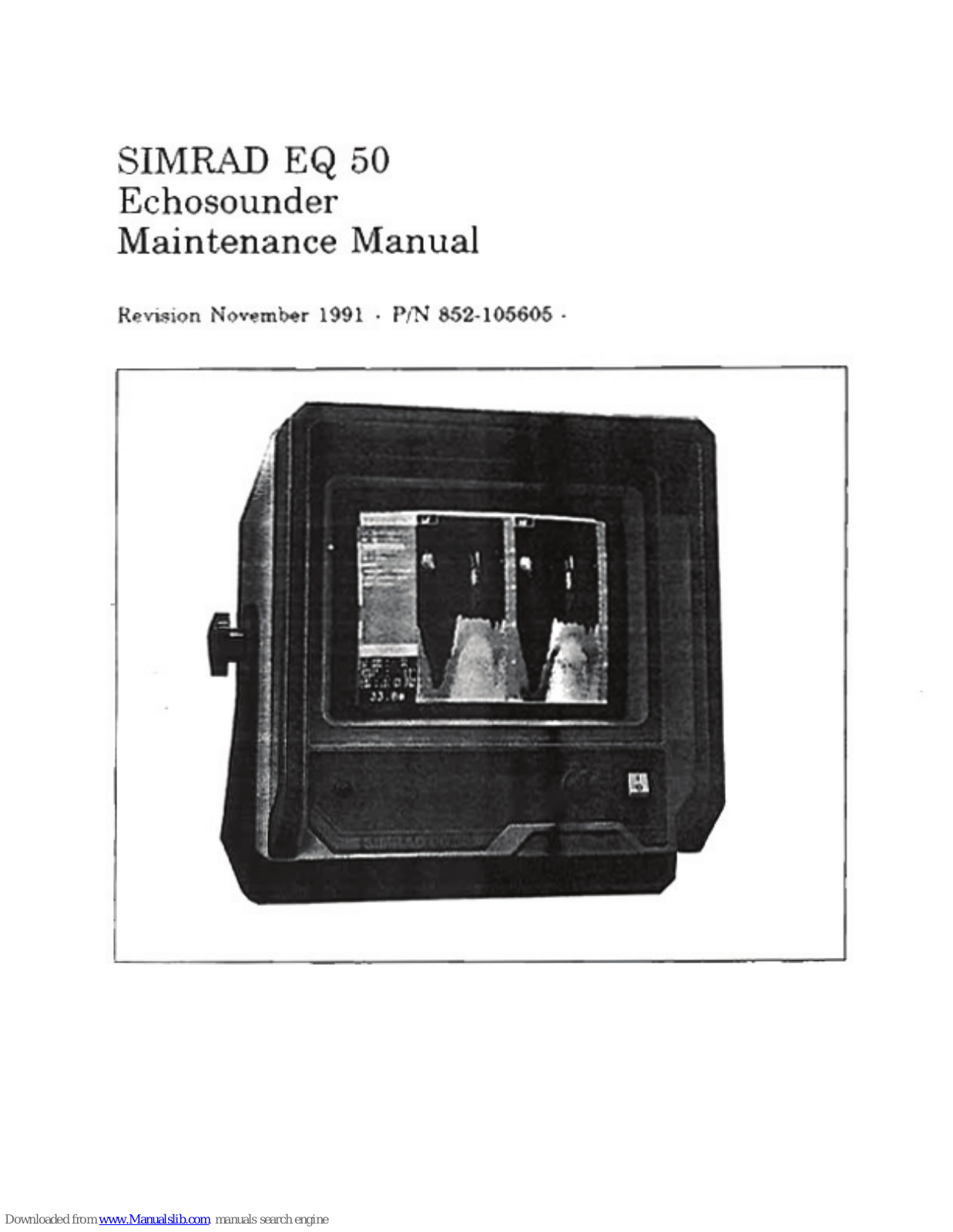 Simrad EQ 50 Maintenance Manual