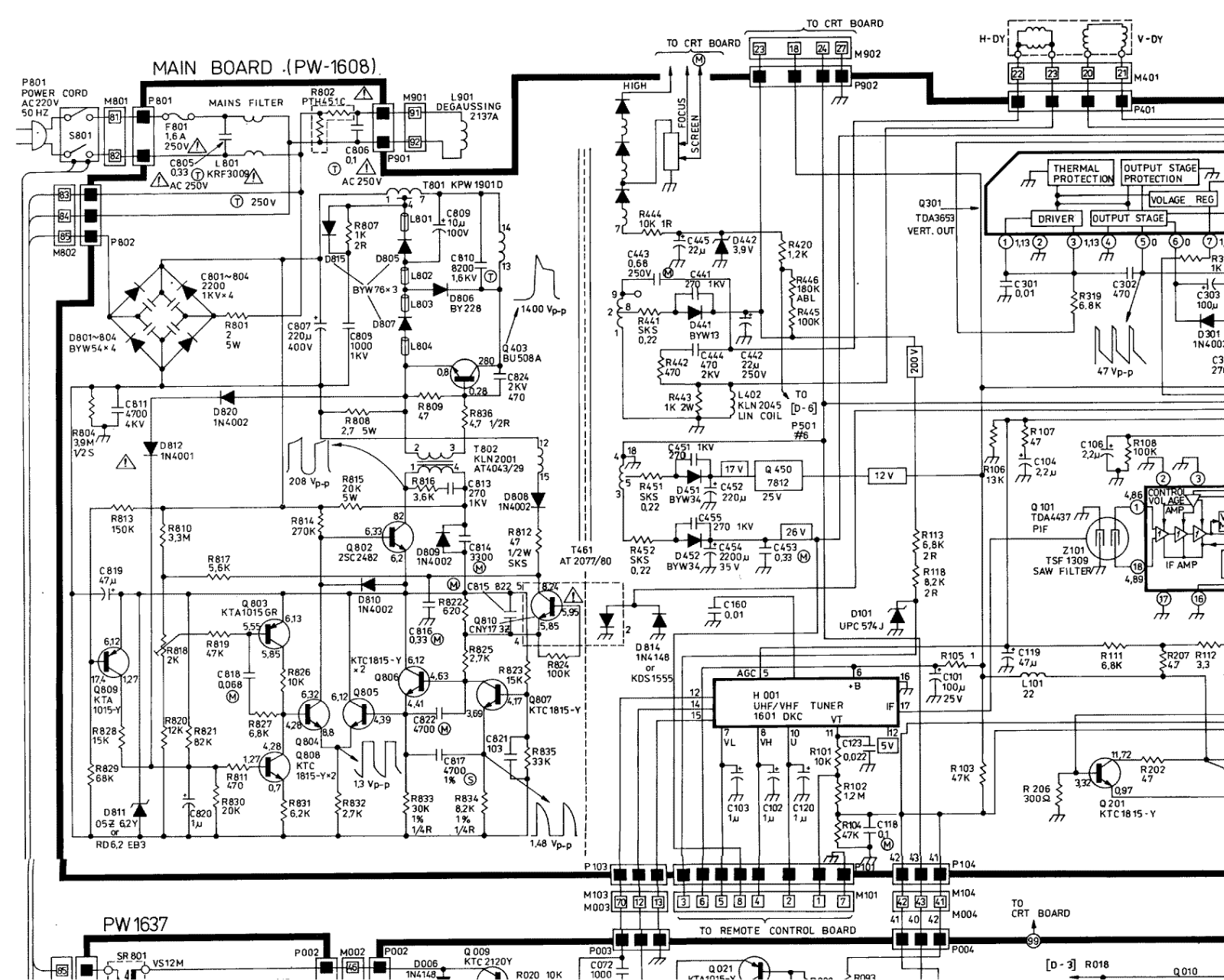 Clatronic CTV150, CTV148 Cirquit Diagram