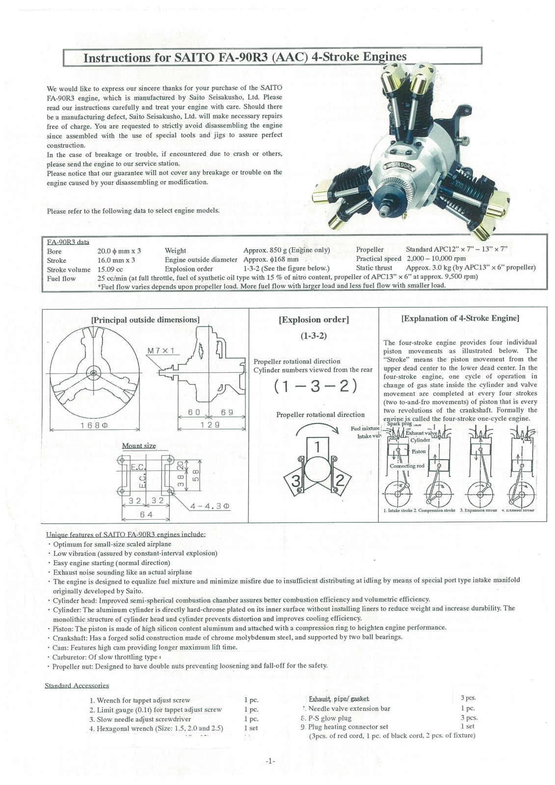 Saito FA-90R3 User Manual